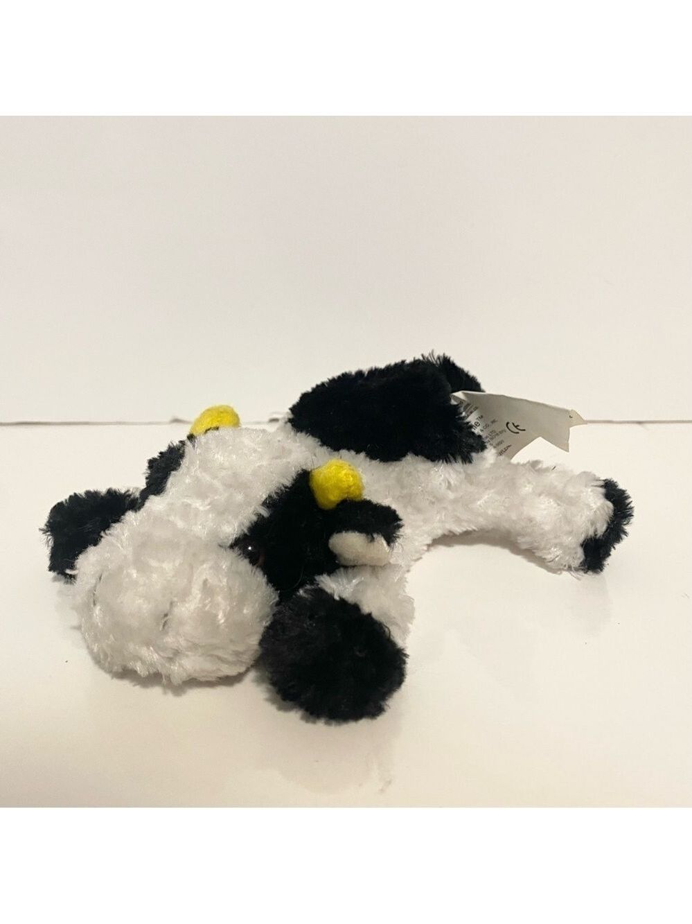 Russ Charlie Cow Plush Bean Bag Stuffed Animal Dairy Black White Toy 6”